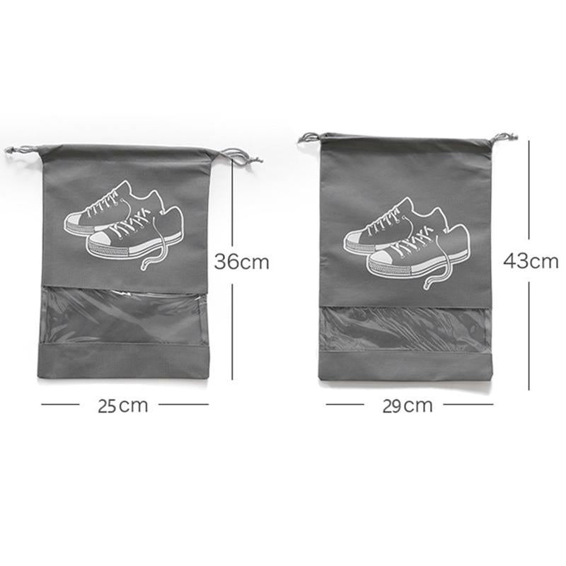 Visland 5Pcs Shoe Bags for Travel, Non-Woven Drawstring Shoe Storage Bag, Portable Home Shoes Organizers, Men and Women Size Dustproof & Waterproof Sports Shoe Bags for Packing