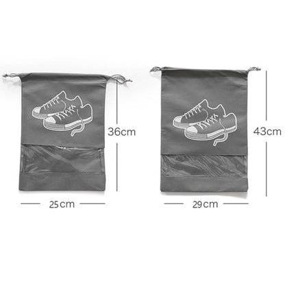 Visland 5Pcs Shoe Bags for Travel, Non-Woven Drawstring Shoe Storage Bag, Portable Home Shoes Organizers, Men and Women Size Dustproof & Waterproof Sports Shoe Bags for Packing