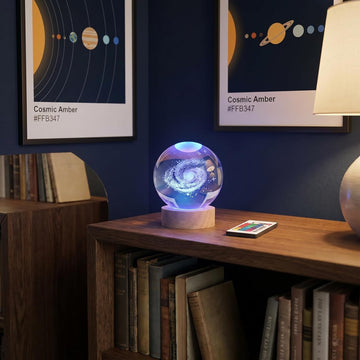 3D Galaxy Crystal Ball Lamp