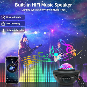 Galaxy Projector Lamp With Music Bluetooth Speaker