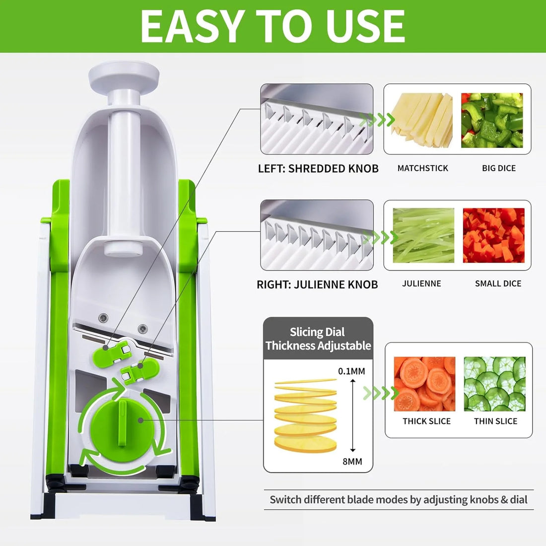 -in-1 Vegetable Cutter & Chopper – Multi-Function Kitchen Tool
