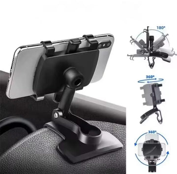 Dashboard Car Phone Holder ABS – 360° Rotatable